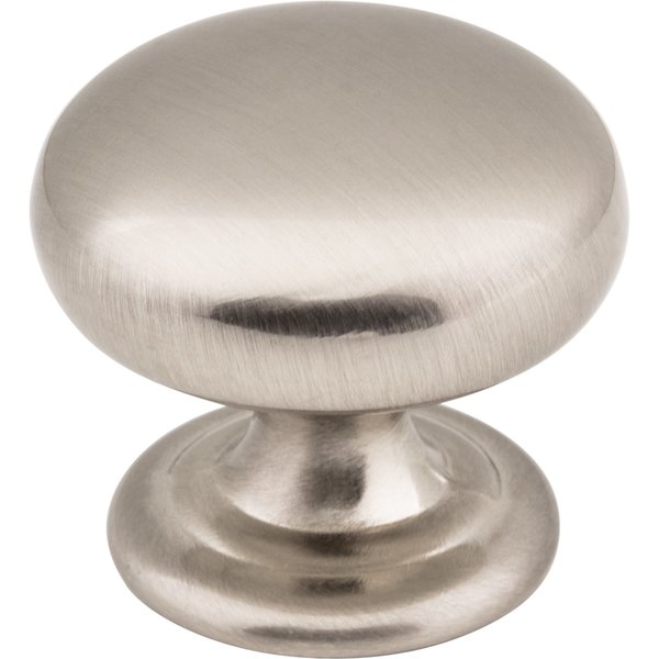 Elements By Hardware Resources 1-1/4" Diameter Satin Nickel Florence Cabinet Mushroom Knob 2980SN